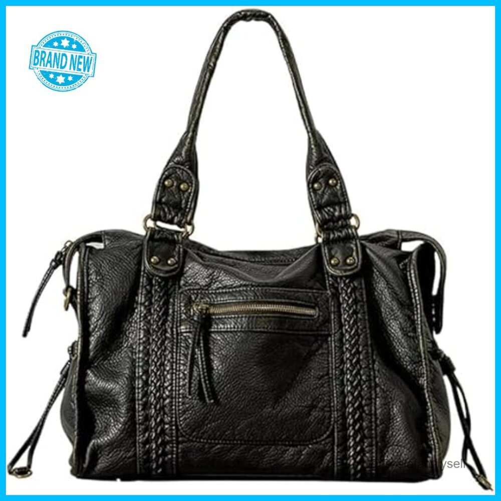 Large Y2K Hobo Bag Vintage Crossbody Shoulder Tote Vegan Leather Purse